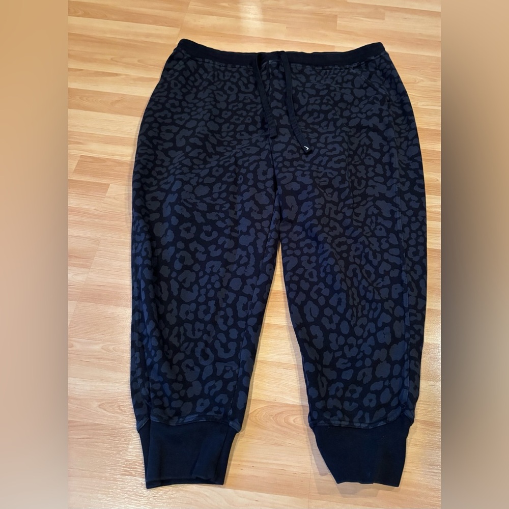 Nike Black Crop Animal Print Joggers